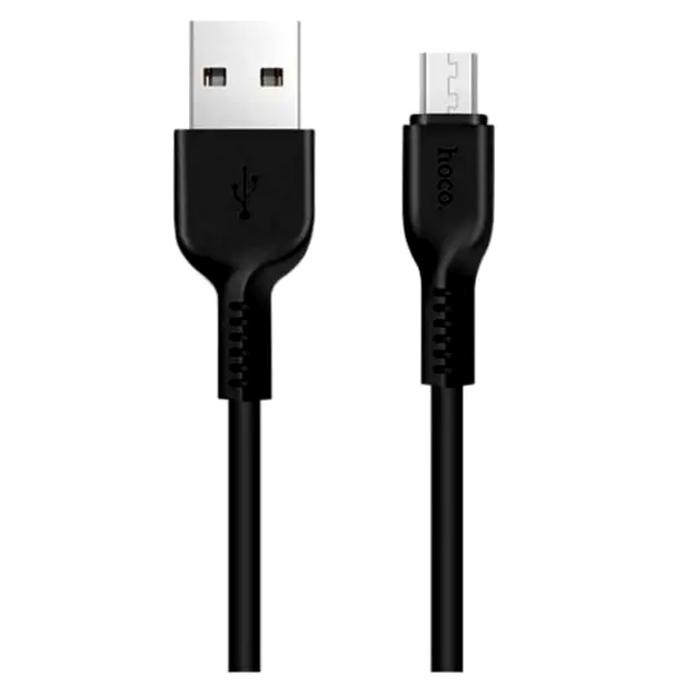 Кабель Hoco X20 Flash Micro USB для зарядки и синхронизации устройств с поддержкой 2 ампер длина 1 метр черный - Фото 4 Кабель Hoco X20 Flash Micro USB для зарядки и синхронизации устройств с поддержкой 2 ампер длина 1 метр черный - изображение 4