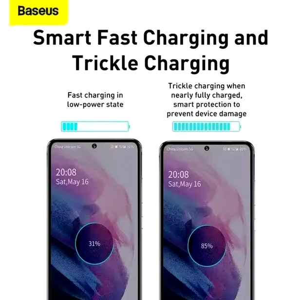 Сетевое зарядное устройство Baseus Super Si Quick Charger 25W с кабелем Type-C для быстрой зарядки устройств - Фото 10 Сетевое зарядное устройство Baseus Super Si Quick Charger 25W с кабелем Type-C для быстрой зарядки устройств - изображение 10
