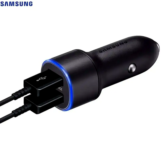 АЗУ Samsung Dual Port Car Charger 2xUSB 15W черное для зарядки смартфонов и планшетов в автомобиле - изображение 5
