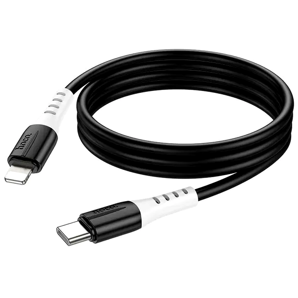 Кабель Hoco X82 Lightning Type-C для быстрой зарядки и передачи данных черный 20 Вт 1 м 3 А - изображение 6