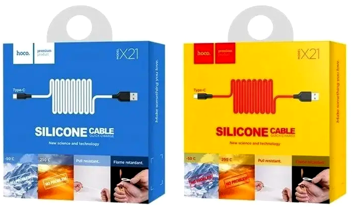 Кабель Hoco X21 Silicone Type-C для швидкого заряджання та синхронізації чорний з білим 2 А 1 м гнучкий еластичний - Фото 9 Кабель Hoco X21 Silicone Type-C для швидкого заряджання та синхронізації чорний з білим 2 А 1 м гнучкий еластичний - зображення 9