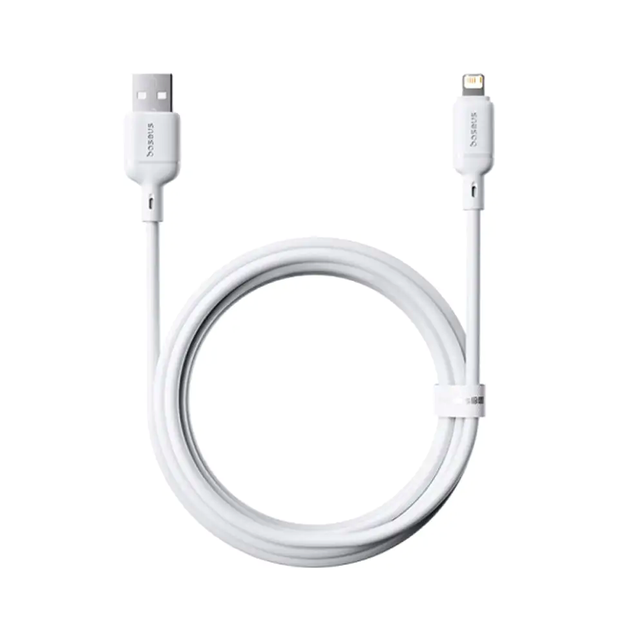 Кабель Baseus Silky Series USB Lightning 2.4A для быстрой зарядки и передачи данных 1м белый - изображение 3