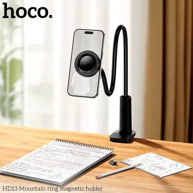 Настольная подставка Hoco HD13 магнитный держатель для смартфонов 4 5-7 дюймов для автомобиля на приборную панель - изображение 10