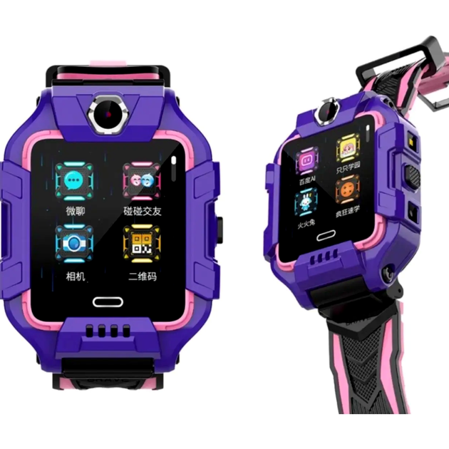 Детские смарт-часы Smart Watch Y99C 4G фиолетовые с GPS и фитнес-трекером для контроля активности и здоровья - изображение 7