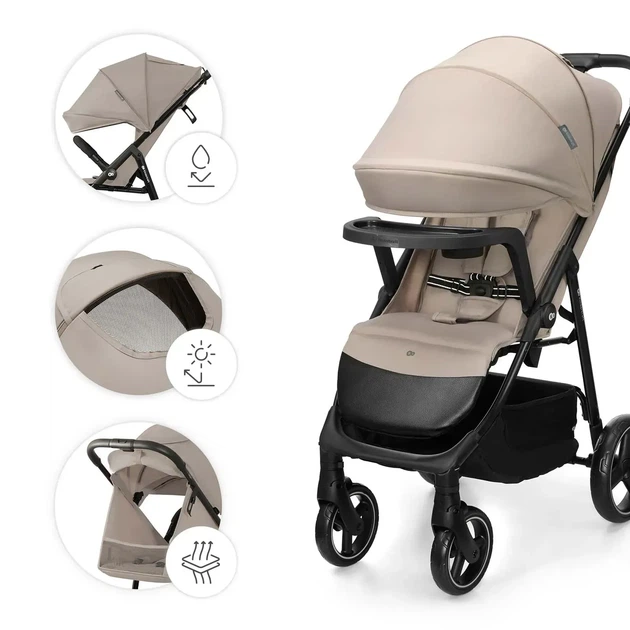 Прогулянкова коляска Kinderkraft Trig 3 Tray Beige (KSTRIG03BEG000T) - зображення 8