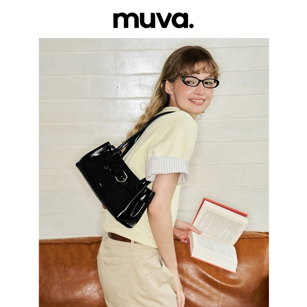 Сумка-мешок MUVA из натуральной кожи, простая женская сумка через плечо в мотоциклетном стиле, легкий, роскошный, нишевый, изысканный подарок ко Дню богини. - изображение 9