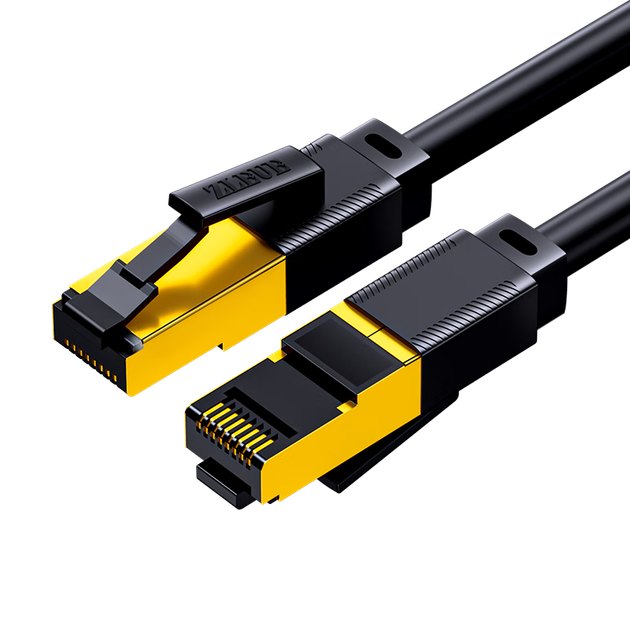 Патч-корд ZLEUE Cat 7 экранированный 2.5 Гбит/с 8 м Черный (WP7080) - Фото 1 Патч-корд ZLEUE Cat 7 экранированный 2.5 Гбит/с 8 м Черный (WP7080) - изображение 1