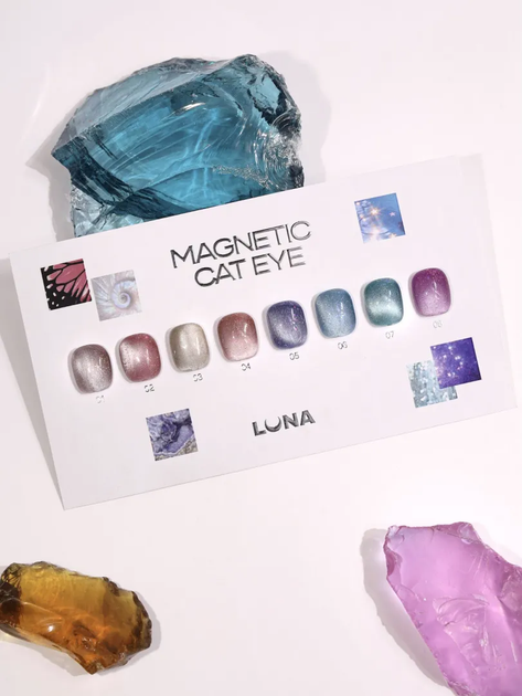 Гель-лак "Кошачий глаз" LunaMoon Magnetic Cat Eye №6, 8 мл для маникюра и педикюра - Фото 3 Гель-лак "Кошачий глаз" LunaMoon Magnetic Cat Eye №6, 8 мл для маникюра и педикюра - изображение 3