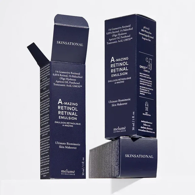 Ночная микроэмульсия с ретиноидом и ретиналем Melume A-mazing Retinol Retinal Emulsion, 30 мл 4040638300659 - изображение 2