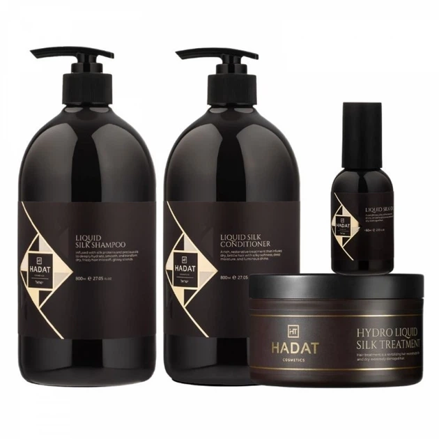 Шампунь для Восстановления Сияния и Блеска Волос «Жидкий Шелк» Hadat Liquid Silk Shampoo 250мл 7298014870174 - изображение 4