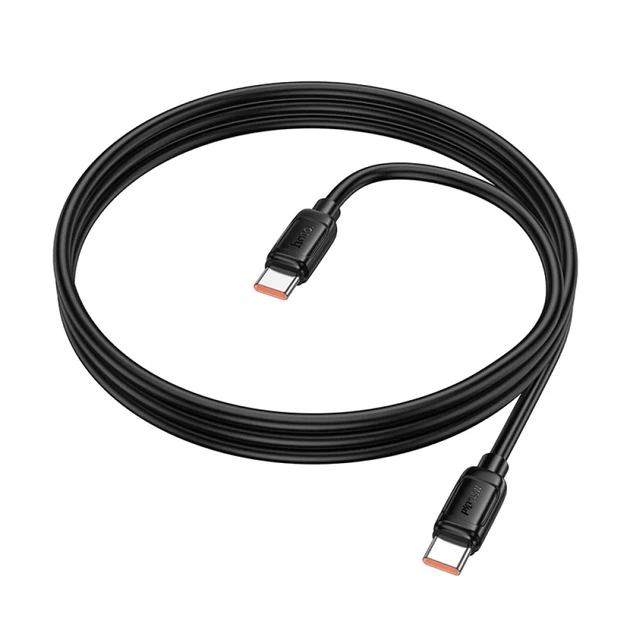 Кабель Hoco X115 Surpass 240W fast charging data cable C to C 1m. Black - зображення 3