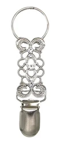 Тримач для капелюха на сумку та рюкзак Flower Clip, металева кліпса-брелок Античне срібло - изображение 2