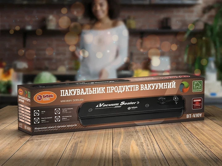 Упаковщик продуктов вакуумный BiTEK BT-410Y мощный 110 Вт термостойкий пластик - изображение 8