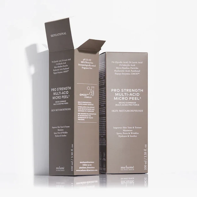 Мультикислотний пілінг для обличчя Melume Pro Strength Multi-Acid Micro Peel³, 100 мл 4260718530182 - зображення 2