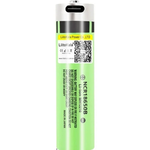 Аккумулятор LiitoKala USB-34B 18650 3400mAh Li-Ion 3.7V с USB Type-C - изображение 2