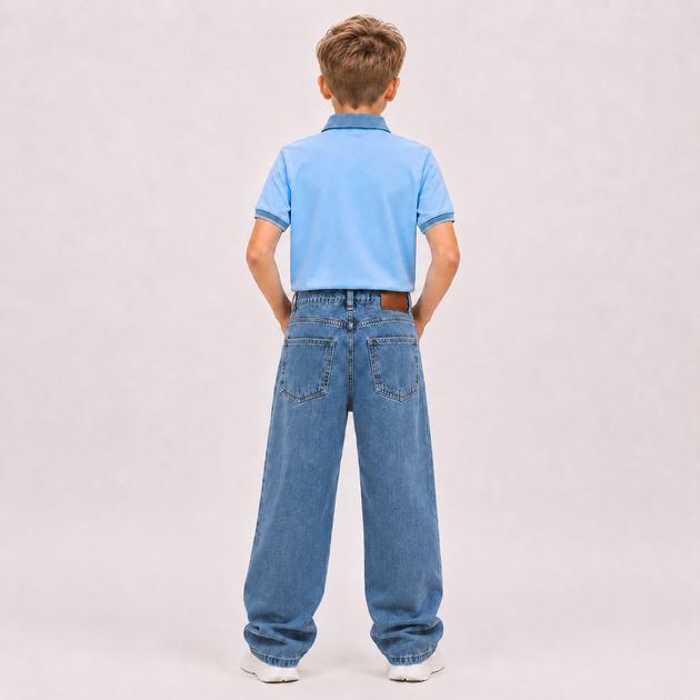 Джинсы Willmen подростковые широкие baggy skater,Синий 170 - Фото 5 Джинсы Willmen подростковые широкие baggy skater,Синий 170 - изображение 5