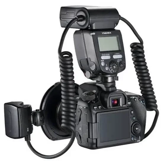 Двойная макровспышка YongNuo YN24EX TTL HSS Macro Twin Lite для фотоаппаратов Canon/Nikon - изображение 4