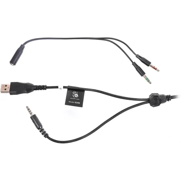 Гарнітура ігрова Bloody G200 (Black+Red) - Фото 4 Гарнітура ігрова Bloody G200 (Black+Red) - изображение 4