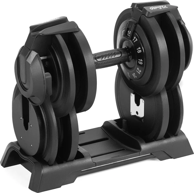 Гантель регульована Gymtek G-42792 3–24 кг Чорна (5905884427927) - зображення 6