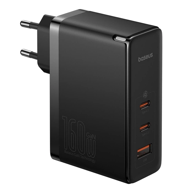 Мережевий зарядний пристрій Baseus GaN5 Pro Digital Fast Charger Type-C cable 160W Black P10110825113-00 - изображение 2