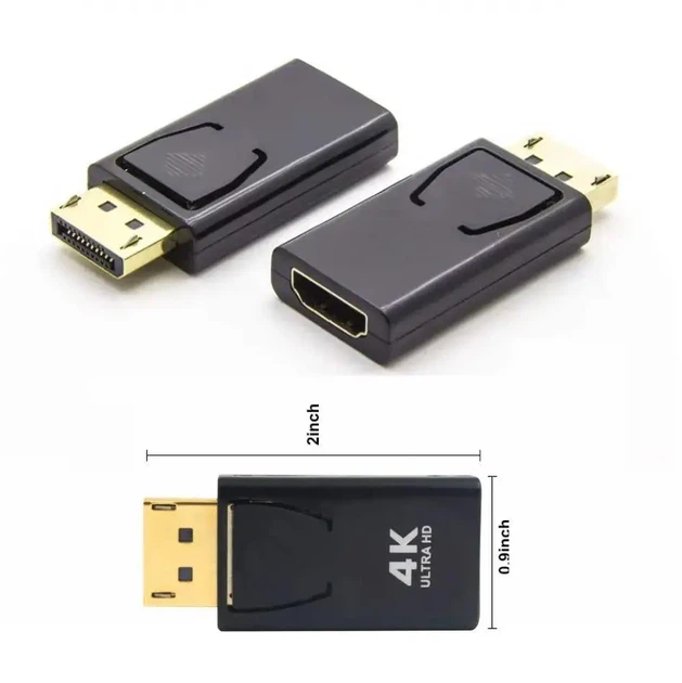 Переходник DisplayPort DP на HDMI 4K мини - Фото 3 Переходник DisplayPort DP на HDMI 4K мини - изображение 3