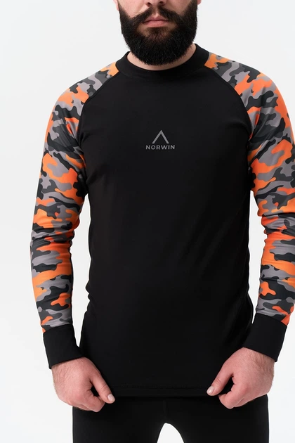 Чоловіча зимова термобілизна Norvin print Orange pixel розмір L - зображення 4