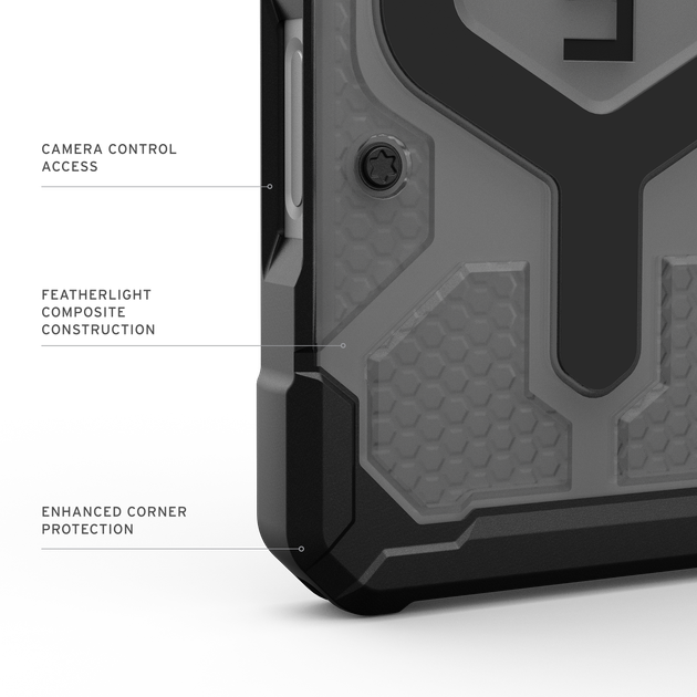 Чехол противоударный UAG Pathfinder MagSafe Original для Iphone 17 Clear Ash 114553113140 - изображение 9