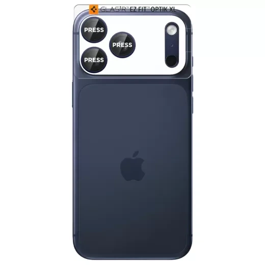 Защитное стекло для камеры Spigen Optik Pro XL EZ Fit Blue для iPhone 17 Pro (AGL10646) - изображение 4