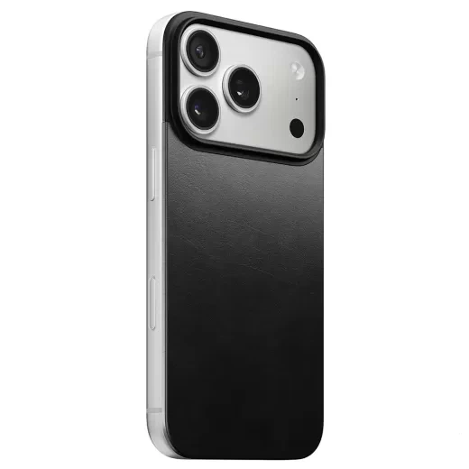 Кожаная магнитная накладка на заднюю панель Nomad Magnetic Horween Leather Back Black для iPhone 17 Pro (NM014414858) - изображение 3