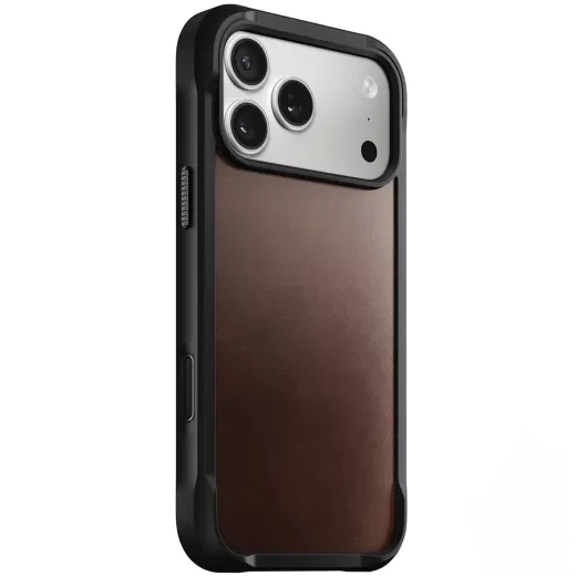 Кожаный чехол Nomad Rugged Horween Leather Case Rustic Brown для iPhone 17 Pro Max (NM011796858) - изображение 2