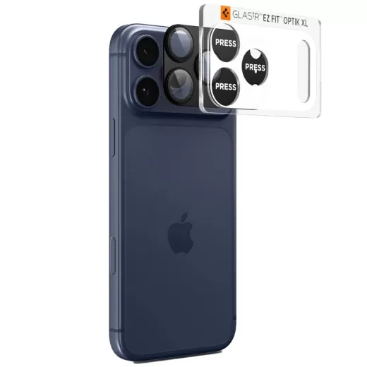 Защитное стекло для камеры Spigen Optik Pro XL EZ Fit Black для iPhone 17 Pro Max (AGL10649) - изображение 3