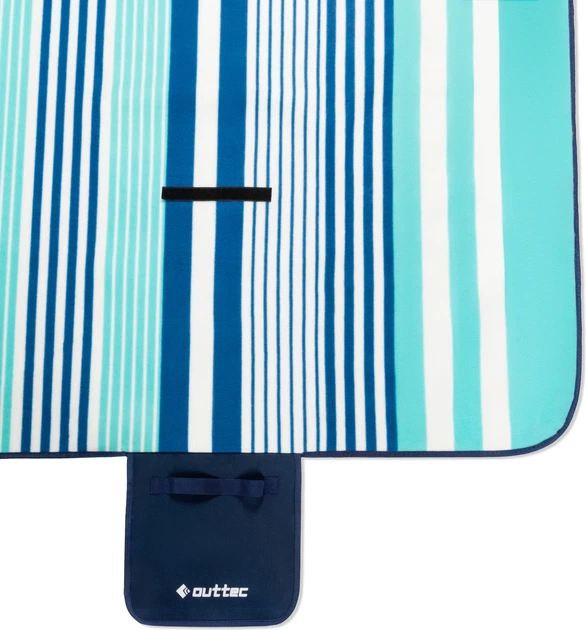 Килимок для пікніка Outtec з термоізоляцією 200 × 200 см Blue Lines 205911 (5905884429211) - зображення 5