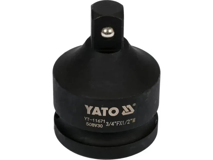 Переходник ударный YATO 3/4" на 1/2" длина 55 мм YT-11671 - Фото 1 Переходник ударный YATO 3/4" на 1/2" длина 55 мм YT-11671 - изображение 1