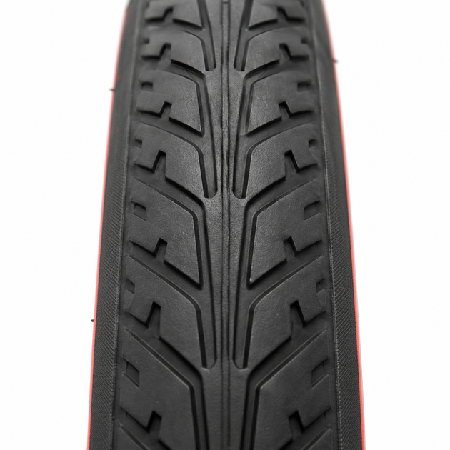 Покришка велосипедна Deli Tire 28×1.75 (47-622) з червоною смугою для міського велосипеда, Індонезія - Фото 2 Покришка велосипедна Deli Tire 28×1.75 (47-622) з червоною смугою для міського велосипеда, Індонезія - зображення 2