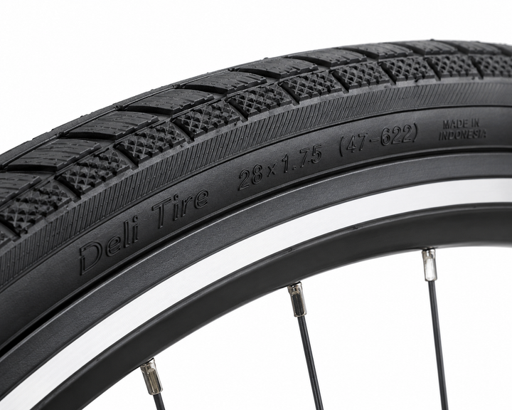 Покришка велосипедна Deli Tire 28×1.75 (47-622) з червоною смугою для міського велосипеда, Індонезія - Фото 4 Покришка велосипедна Deli Tire 28×1.75 (47-622) з червоною смугою для міського велосипеда, Індонезія - зображення 4