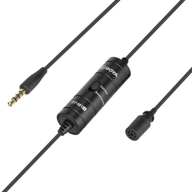 Микрофон петличный BOYA BY-M1S проводной Black (6971008029406) - изображение 4
