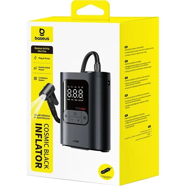 Портативный насос Baseus GoTrip VA1 Pro (C01197) Cosmic Black - изображение 2