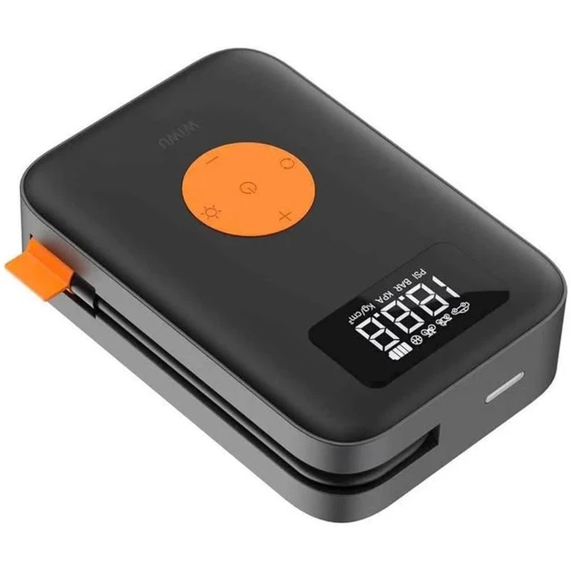 Автомобильный насос Wiwu Ai003 беспроводной 5000 mAh 90 W 0,2-150 PSI черный - Фото 3 Автомобильный насос Wiwu Ai003 беспроводной 5000 mAh 90 W 0,2-150 PSI черный - изображение 3
