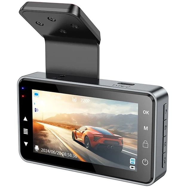 Відеореєстратор Hoco DV9 720P 3.0" екран 120° кут огляду 86х38х92 мм чорний - зображення 3