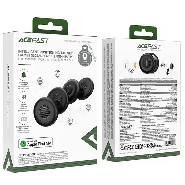 Трекер Acefast S1 Findy 230 мАч ABS-пластик 8 г для Apple - изображение 6