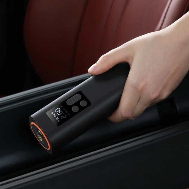 Портативный насос Baseus Super Mini Inflator Pump 3 атм ABS пластик черный - изображение 8