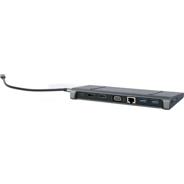 Порт-реплікатор CABLEXPERT 9-in-1 USB-C to HDMI/VGA/USB3.1/PD/LAN/AUX (A-CM-COMBO9-02) - изображение 2