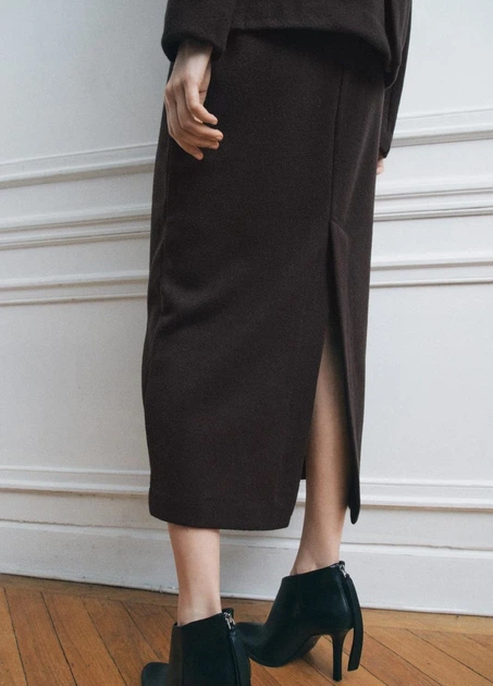 Спідниця Zara 17723 L Темний коричневий (1067) - Фото 2 Спідниця Zara 17723 L Темний коричневий (1067) - изображение 2