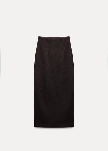 Спідниця Zara 17723 L Темний коричневий (1067) - Фото 3 Спідниця Zara 17723 L Темний коричневий (1067) - изображение 3