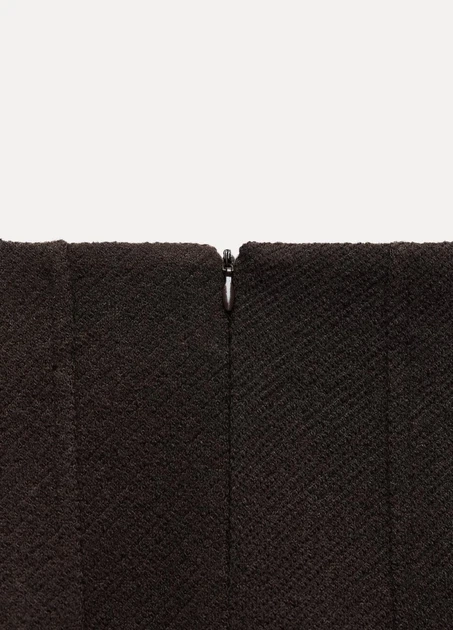 Спідниця Zara 17723 L Темний коричневий (1067) - Фото 4 Спідниця Zara 17723 L Темний коричневий (1067) - изображение 4