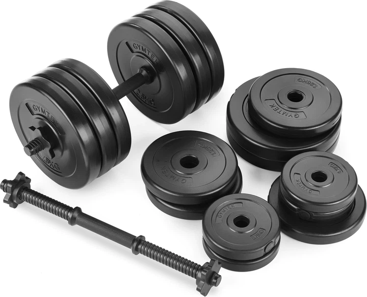 Zestaw regulowanych hantli kompozytowych Gymtek Logo G-66480 2 x 15 kg Czarny (5907766664802) - obraz 2