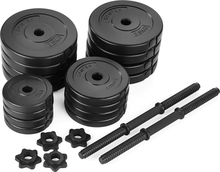 Zestaw regulowanych hantli kompozytowych Gymtek Logo G-66480 2 x 15 kg Czarny (5907766664802) - obraz 3