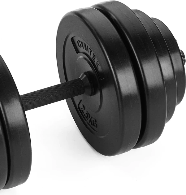 Zestaw regulowanych hantli kompozytowych Gymtek Logo G-66480 2 x 15 kg Czarny (5907766664802) - obraz 10