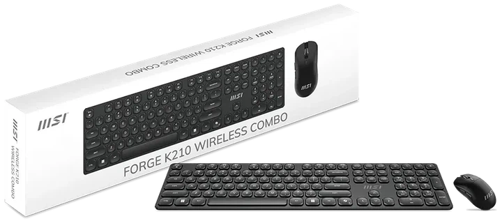 Комплект беспроводной MSI FORGE K210 Wireless Combo USB Black (FORGE K210 W COMBO) - Фото 5 Комплект беспроводной MSI FORGE K210 Wireless Combo USB Black (FORGE K210 W COMBO) - изображение 5