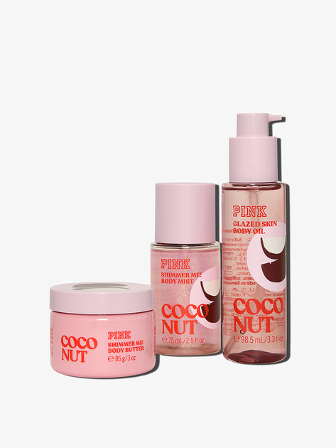 Подарочный набор Victoria's Secret PINK Coconut Let's Glow Away Shimmer Travel Set - изображение 3